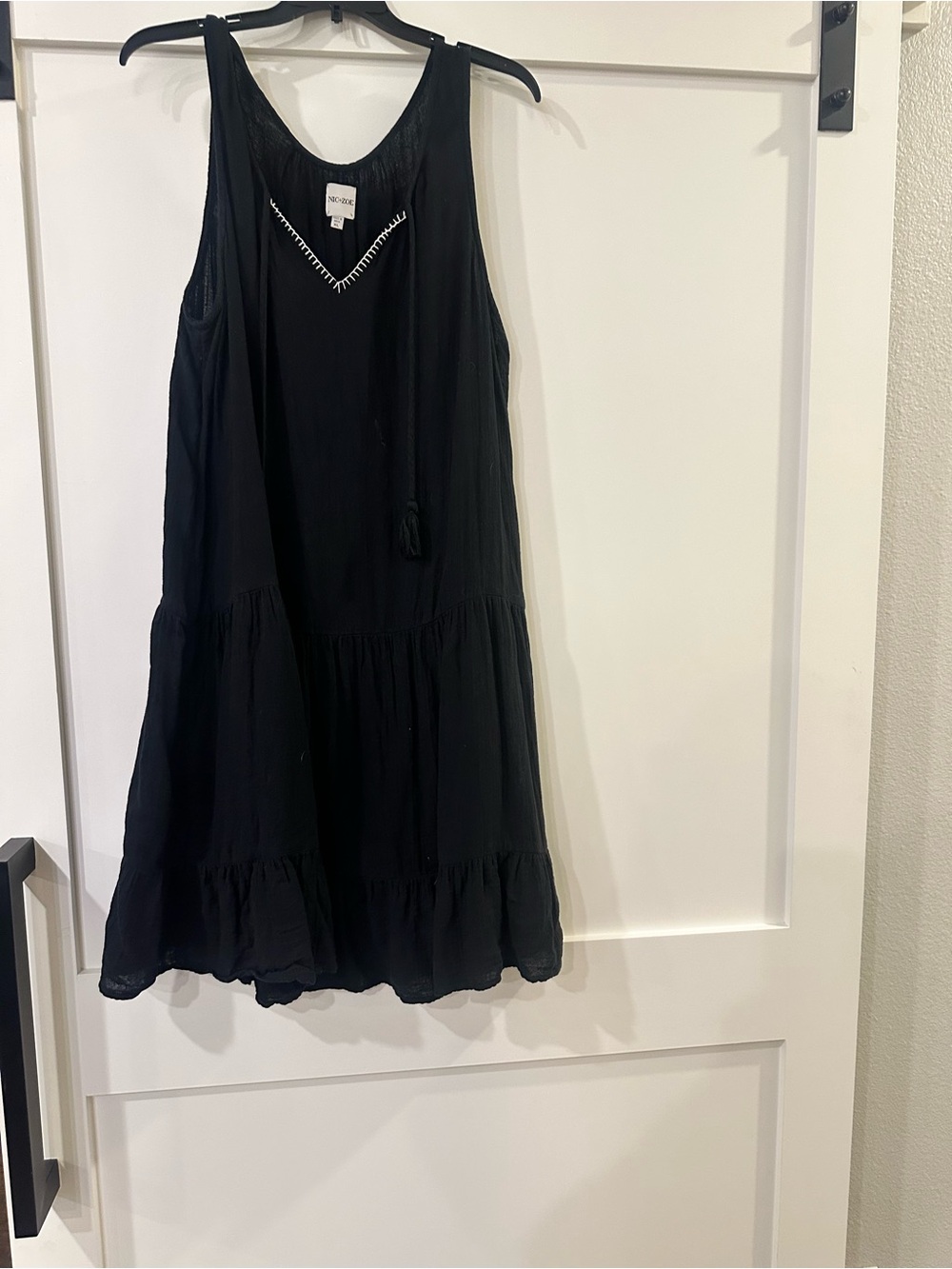 Women’s NIC+ZOE Tiered Sleeveless Sundress with Tassel Tie